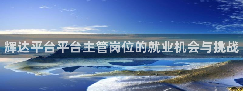 威九国际登陆：辉达平台平台主管岗位的就业机会与挑战