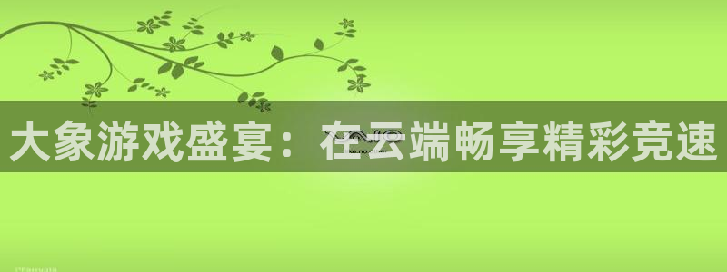 威九国际集团官网：大象游戏盛宴：在云端畅享精彩竞速
